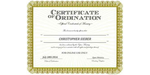 Ordained Minister CHRISTOPHER SIEBER