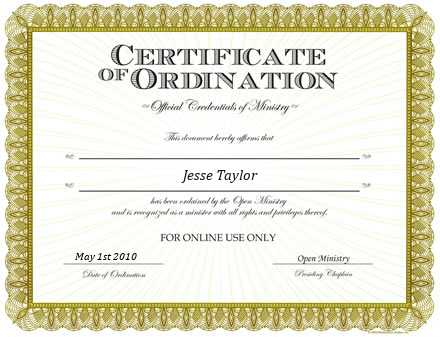 Ordained Minister Jesse Taylor