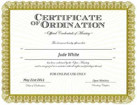 Ordained Minister Jude White