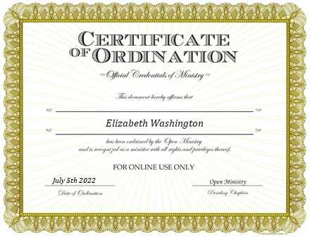 Ordained Minister Elizabeth Washington